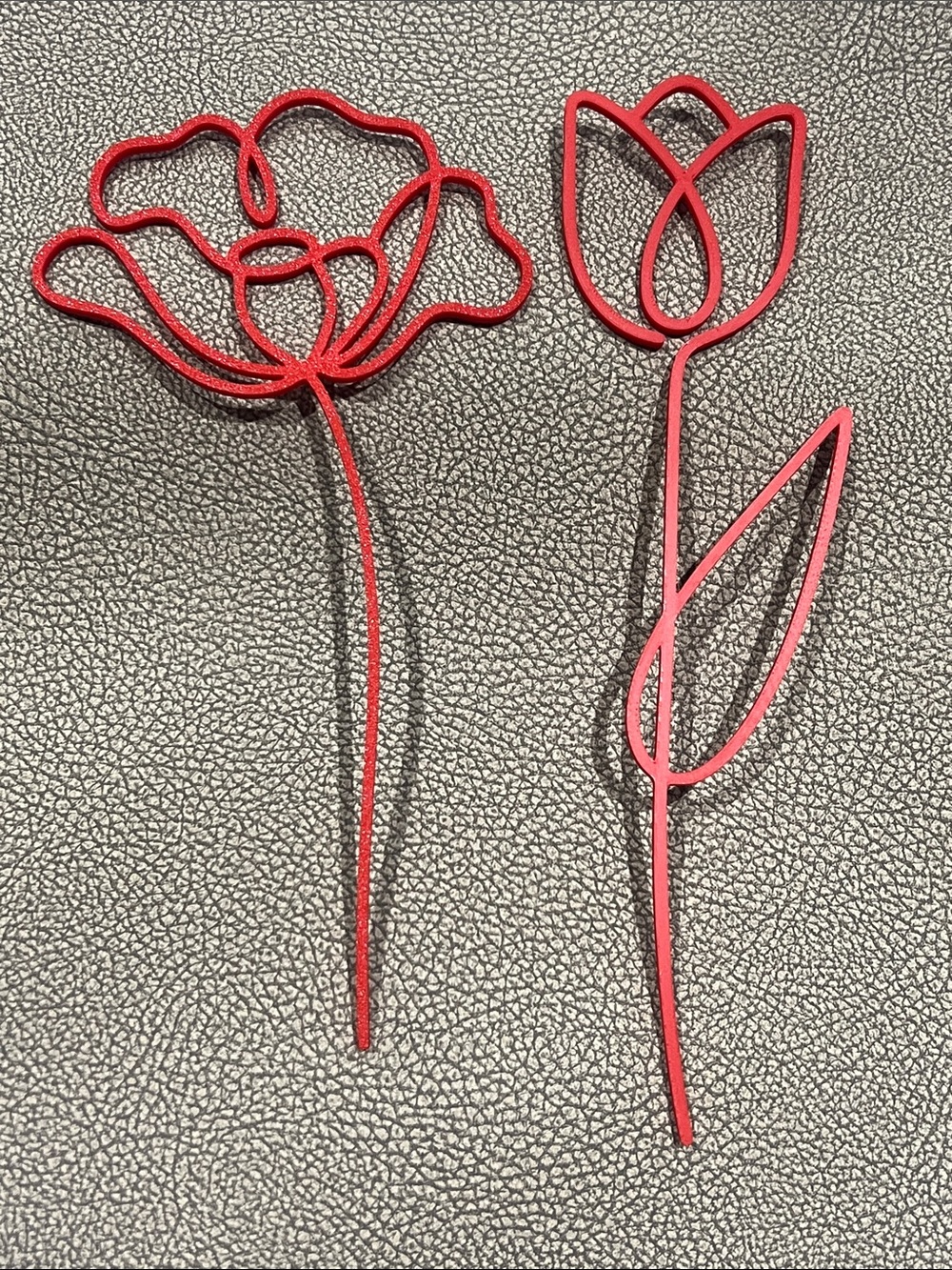 New Red Floral Wire Bookmark Set